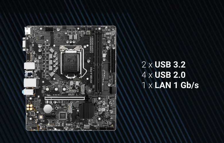 Mainboard MSI H510M-A PRO| Kết nối nhanh chóng